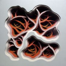 Radimafungle Gestation Movement 7 | Acrylic and hand-cut paper on panel